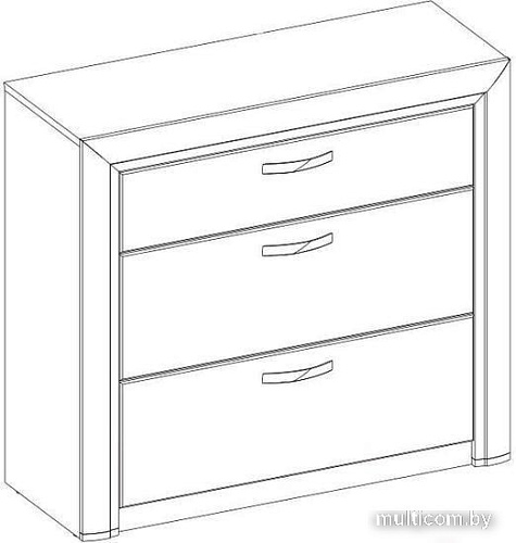 Комод Anrex Olivia 3S/56 (вудлайн кремовый/дуб анкона)