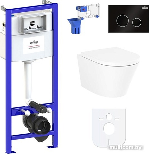 Унитаз Lavinia Boho Biore Compacto Rimless 7 в 1 87040092 (черный пластик)