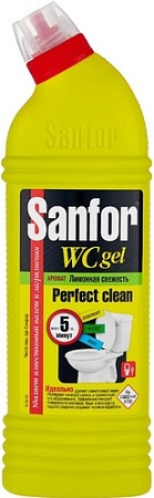 Средство для унитаза Sanfor Лимонная свежесть WC гель 1 л