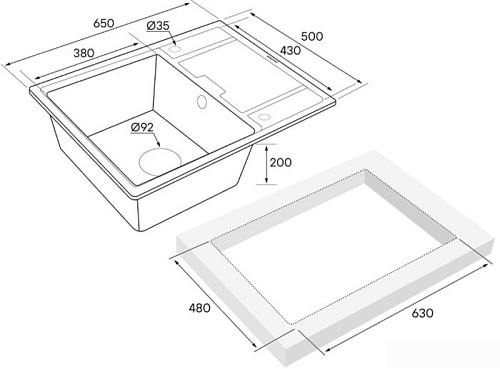 Кухонная мойка Paulmark Weimar PM216550-DG