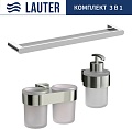 Набор аксессуаров для ванной Lauter 21TS3016 + 21TS3020 + 21TS3001 (Chrome, 3 предмета)