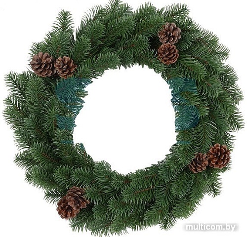 Рождественский венок Neon-night 307-144 0.45 м (с шишками)