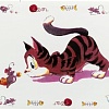 Коврик под миску Trixie Comic Cat 24544