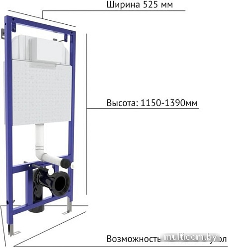 Унитаз Berges Wasserhaus Gamma + Novum525 + D5 042418