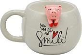 Кружка Mandarin Decor Хрюша D21C210368-400G (серый)