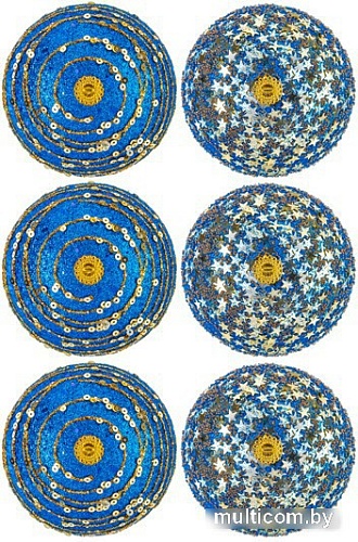 Елочная игрушка Elan Gallery 970102 (золото/синий)