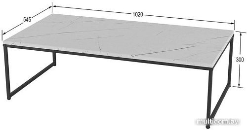Журнальный столик Калифорния мебель Инсайд (белый мрамор)