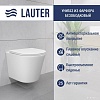 Унитаз подвесной Lauter Longer 2110822 + GROHE Rapid SL 38772001 с кнопкой (прямоугольная, хром)