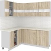 Угловая кухня Кортекс-мебель Корнелия Экстра 1.5x2.0м (дуб сонома/королевский опал)