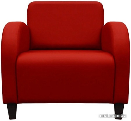 Интерьерное кресло Brioli Карл (экокожа, L19 красный/темные ножки)