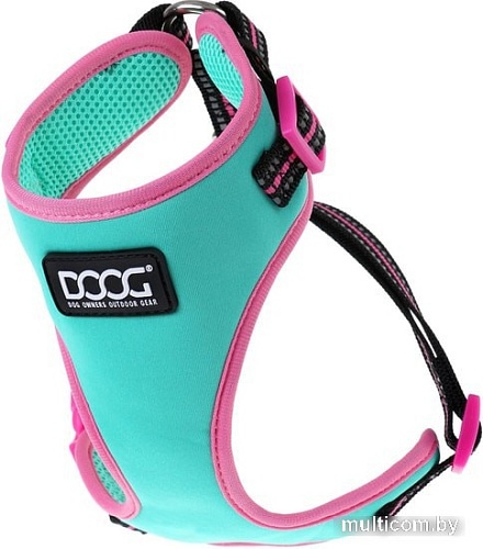 Шлея Doog Neoflex Rin Tin Tin HARTIN-S (бирюзовый с розовым кантом)