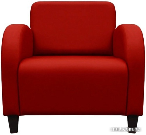 Интерьерное кресло Brioli Карл (экокожа, L19 красный/темные ножки)