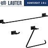 Набор аксессуаров для ванной Lauter 21TS1010 + 21TS1018 + 21TS1014 (Matt Black, 3 предмета)