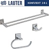 Набор аксессуаров для ванной Lauter 21SH8391 + 21SH8301 + 21SH8321 (Chrome, 3 предмета)