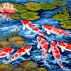 Набор для вышивания Сделай своими руками Карпы Кои К-23С