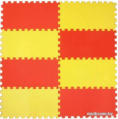 Коврик-пазл Eco Cover 25х25 см 25МП1/9 (красный/желтый)