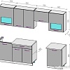 Кухня ВерсоМебель Эко-6 2.6 (виола/кашемир)