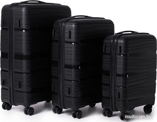 Чемодан-спиннер Pride PP9802 (M, черный)