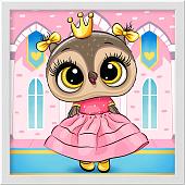 Алмазная мозаика Алмазная Живопись Совушка принцесса АЖ-1944