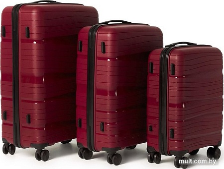 Чемодан-спиннер Pride PP9802 (S, бургунди)