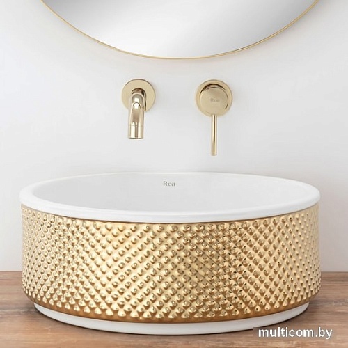 Умывальник Rea Helen (белое золото)