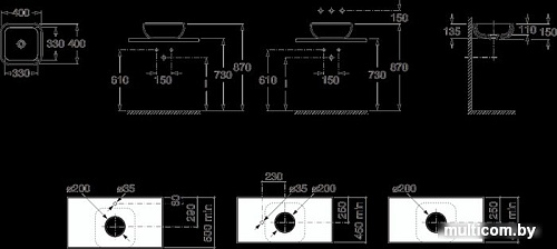 Умывальник Roca Urban 40x40 (32765R00U)