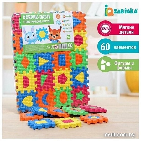 Коврик-пазл Zabiaka Изучаем геометрические фигуры 5305870