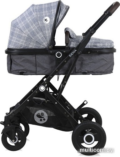 Универсальная коляска Lorelli Sena 2021 (3 в 1, серый квадрат)