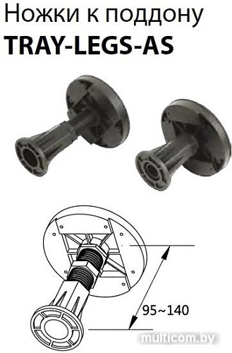 Душевой поддон Cezares TRAY-AS-R-100-30-W