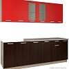 Кухня Интерлиния Мила 23 (красный/дуб венге)
