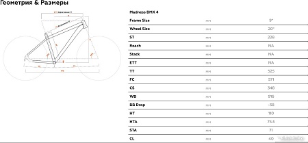 Велосипед Stark Madness BMX 4 2024 (серо-фиолетовый/черный/фиолетовый)