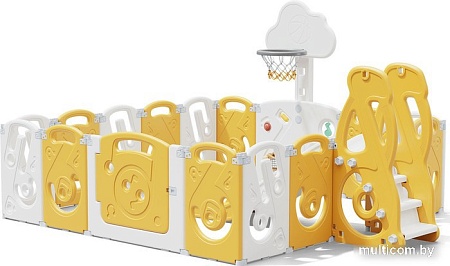 Игровой манеж UNIX kids SUPREME Music 200x200 Yellow