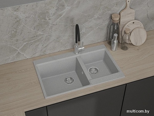 Кухонная мойка GranFest GF-LV-780K (серый)