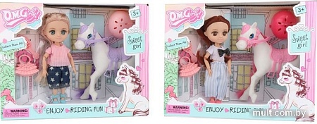 Кукла Qunxing Toys Мия с лошадью 58003