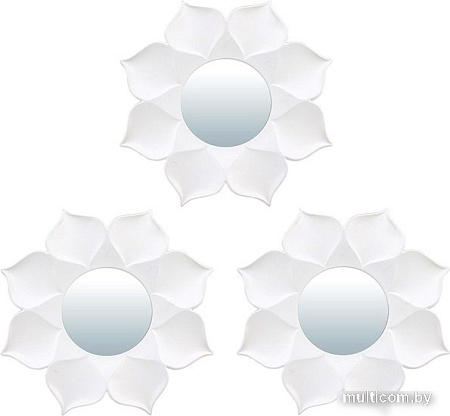 Набор зеркал Qwerty Бордо 74042 (3 шт, белый)