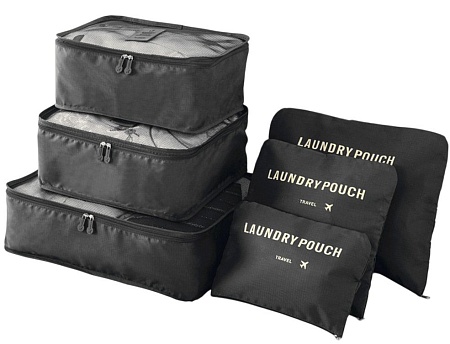 Органайзер для хранения ILikeGift Laundry pouch 133-021 (6шт, черный)
