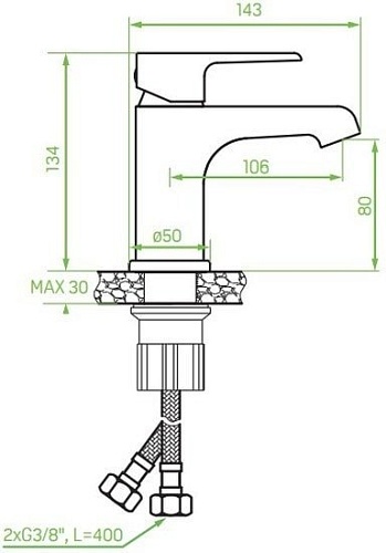 Смеситель Laveo Largo BAH 022D