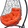 Подвесное кресло M-Group Овал 11140307 (серый ротанг/оранжевая подушка)