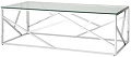 Журнальный столик Stool Group Арт Деко 120x60 ECT-015 (прозрачное стекло/сталь серебристый)