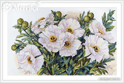 Набор для вышивания Merejka Белые цветы K-118