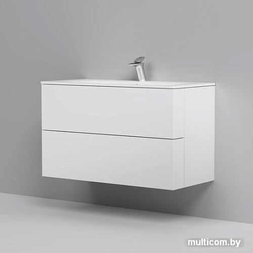 AM.PM Тумба под умывальник Spirit 2.0 100 M70AFHX1002WG (белый глянец)