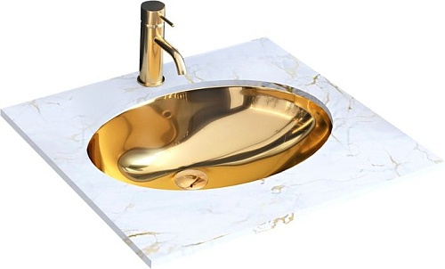 Умывальник Rea Nel (золотистый)