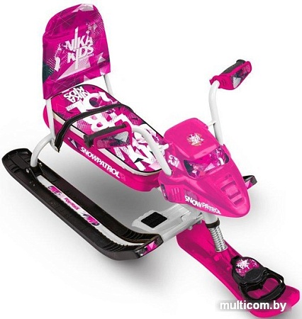 Снегокат Nika Snowpatrol СНД2 (розовый/белый каркас)