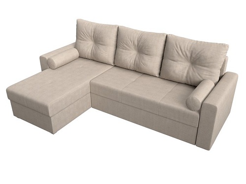 Угловой диван Mio Tesoro Верона лайт левый (рогожка, бежевый)