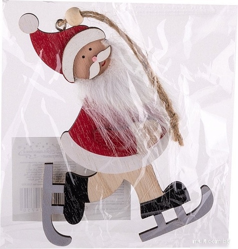 Елочная игрушка Волшебная страна Санта на коньках SYMZPB-4423202