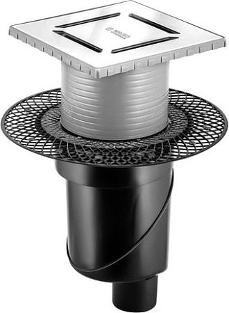 Трап/канал Berges Wasserhaus Platz Norma 150x150 090059 (матовый хром)