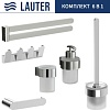 Набор аксессуаров для ванной Lauter 21TS3018 + 21TS3020 + 21TS3008 + 21TS3012 + 21TS3003 + 21TS3022 (Chrome, 6 предметов)