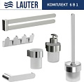 Набор аксессуаров для ванной Lauter 21TS3018 + 21TS3020 + 21TS3008 + 21TS3012 + 21TS3003 + 21TS3022 (Chrome, 6 предметов)