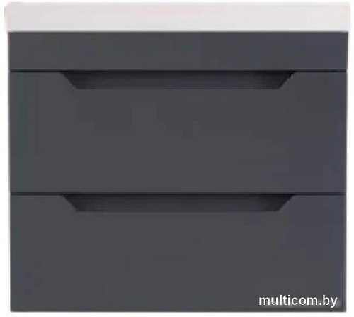 Style Line Тумба под умывальник Остин 70 2 ящика (подвесная, графит)