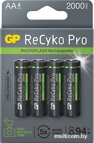 Аккумулятор GP ReCyko Pro AA 2000mAh 4 шт.